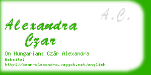 alexandra czar business card