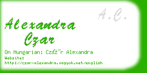 alexandra czar business card
